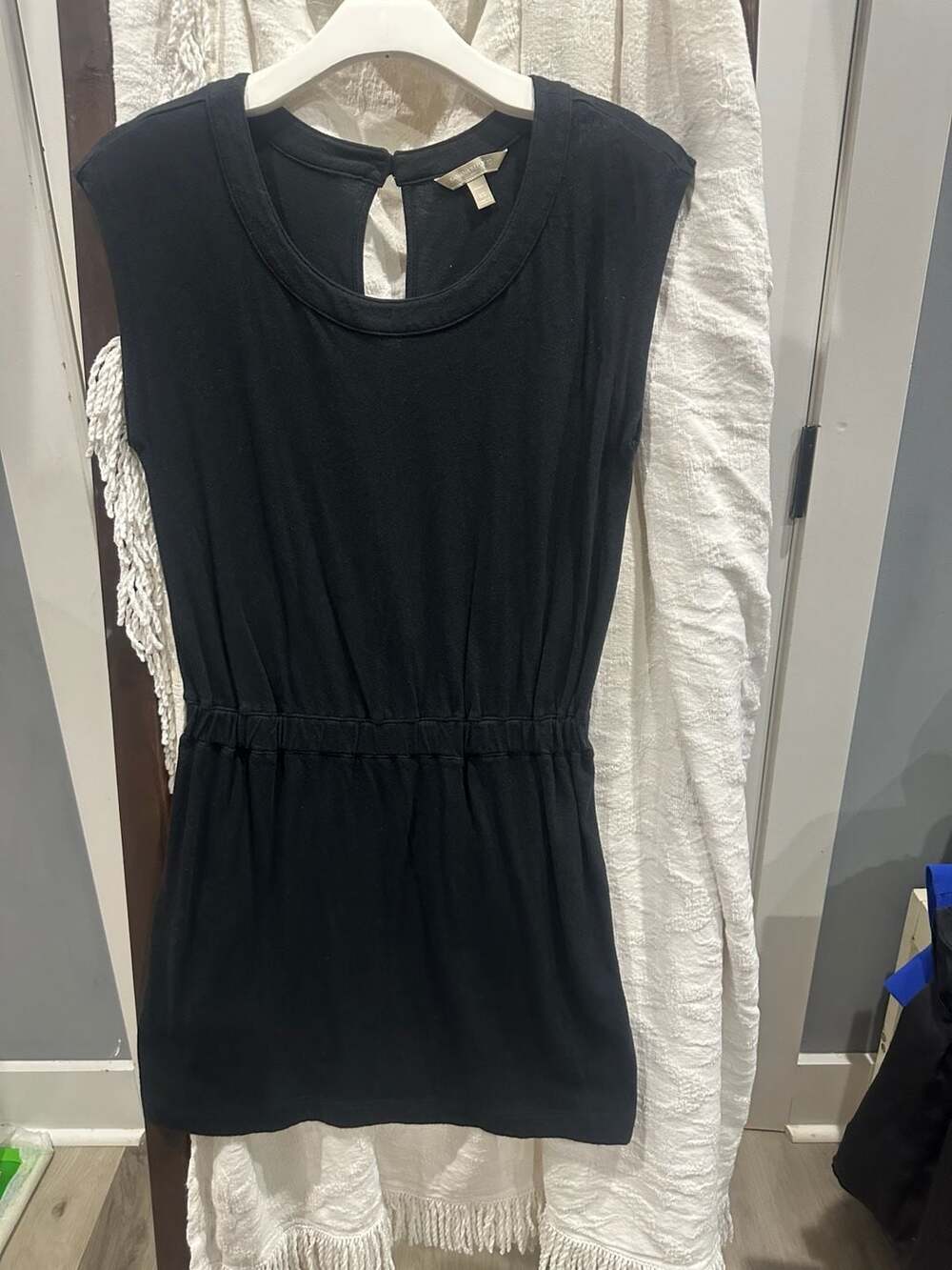 Banana Republic Black Petite Sleeveless Elastic Waist Mini Dress XS